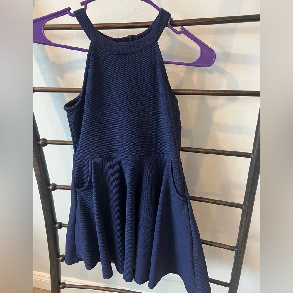 Size 10 Justice blue halter dress